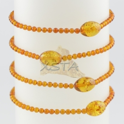 Amber bracelet Small bracelet 18 cm cognac